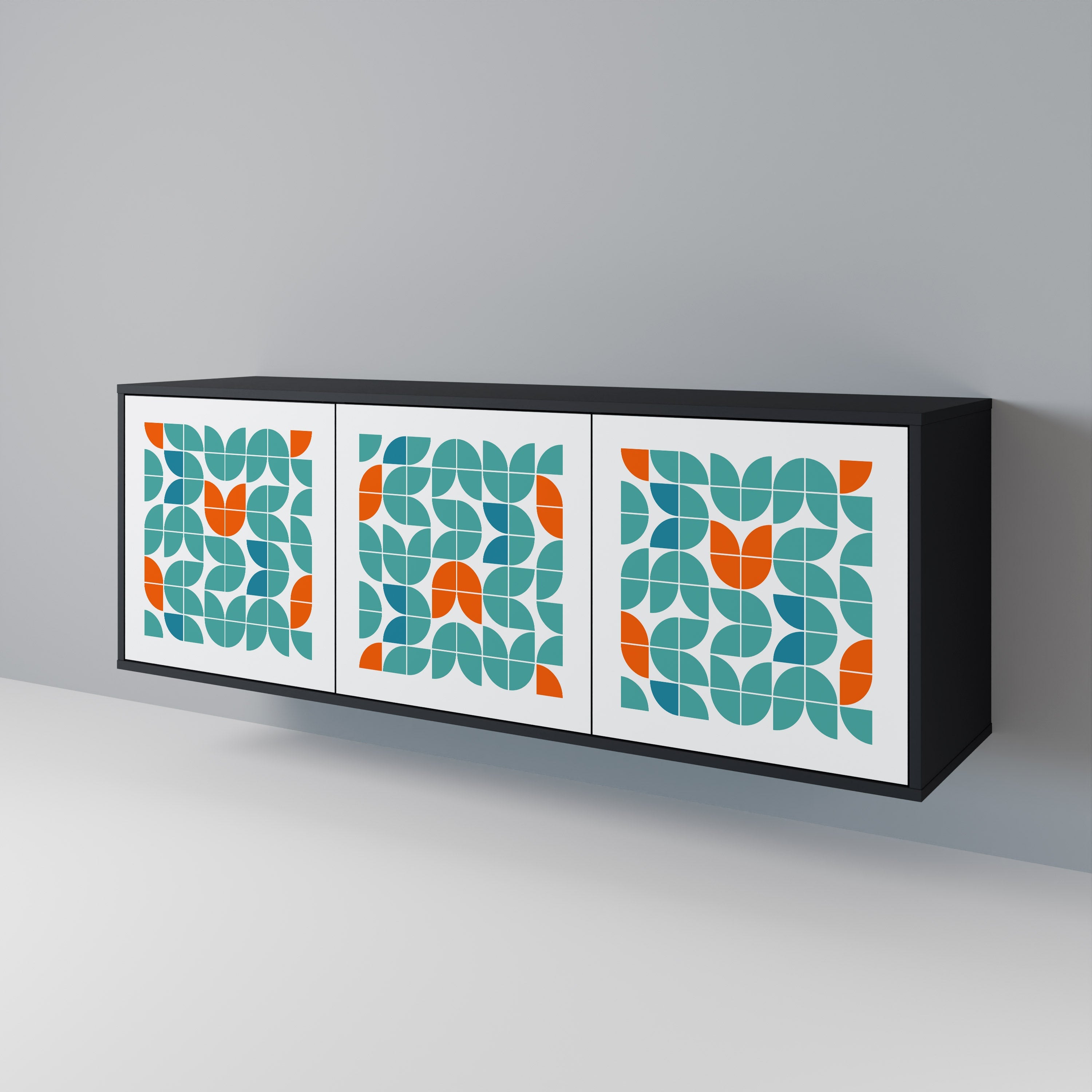 BE THE CHANGE 3-türiges Sideboard in Schwarz
