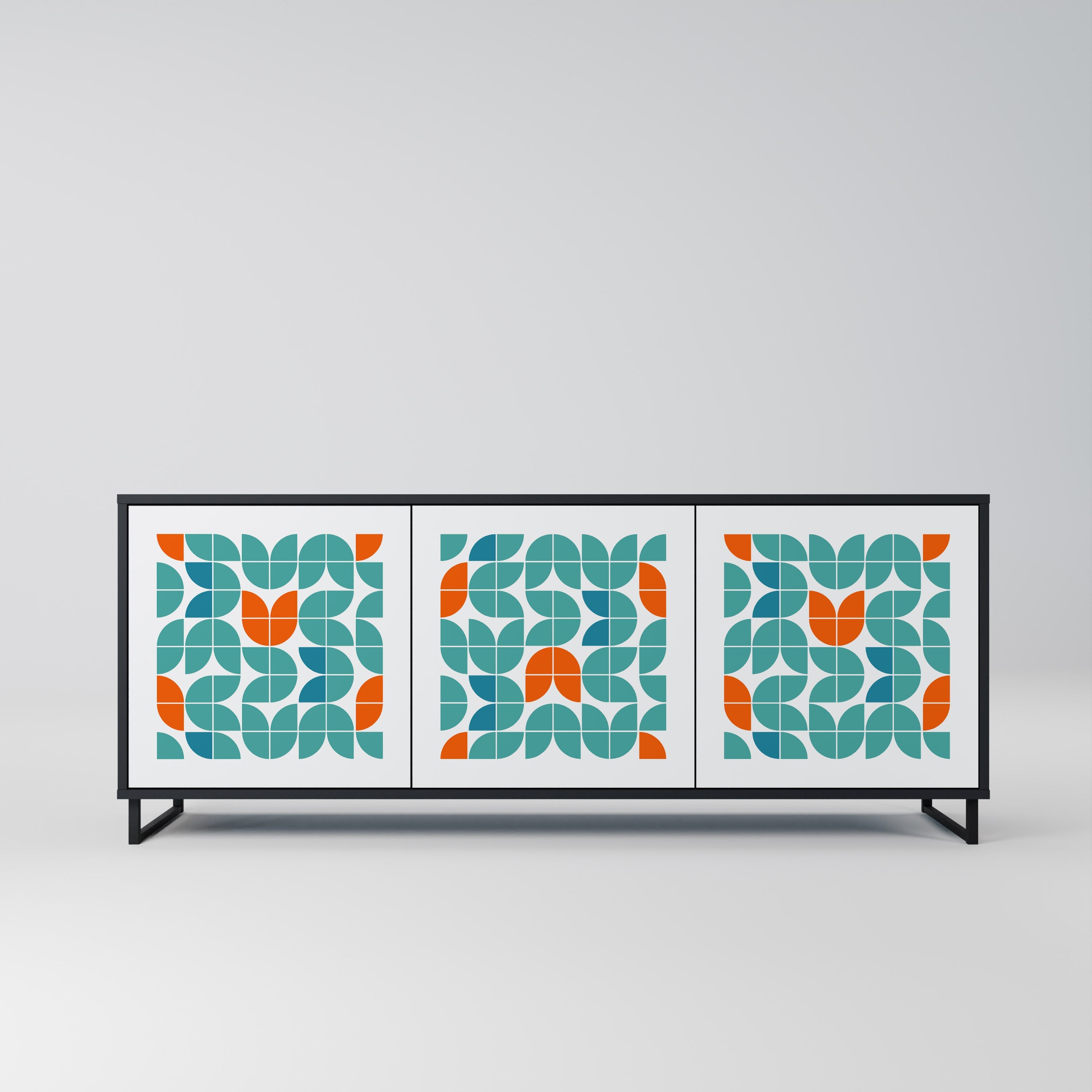 BE THE CHANGE 3-türiges Sideboard in Schwarz