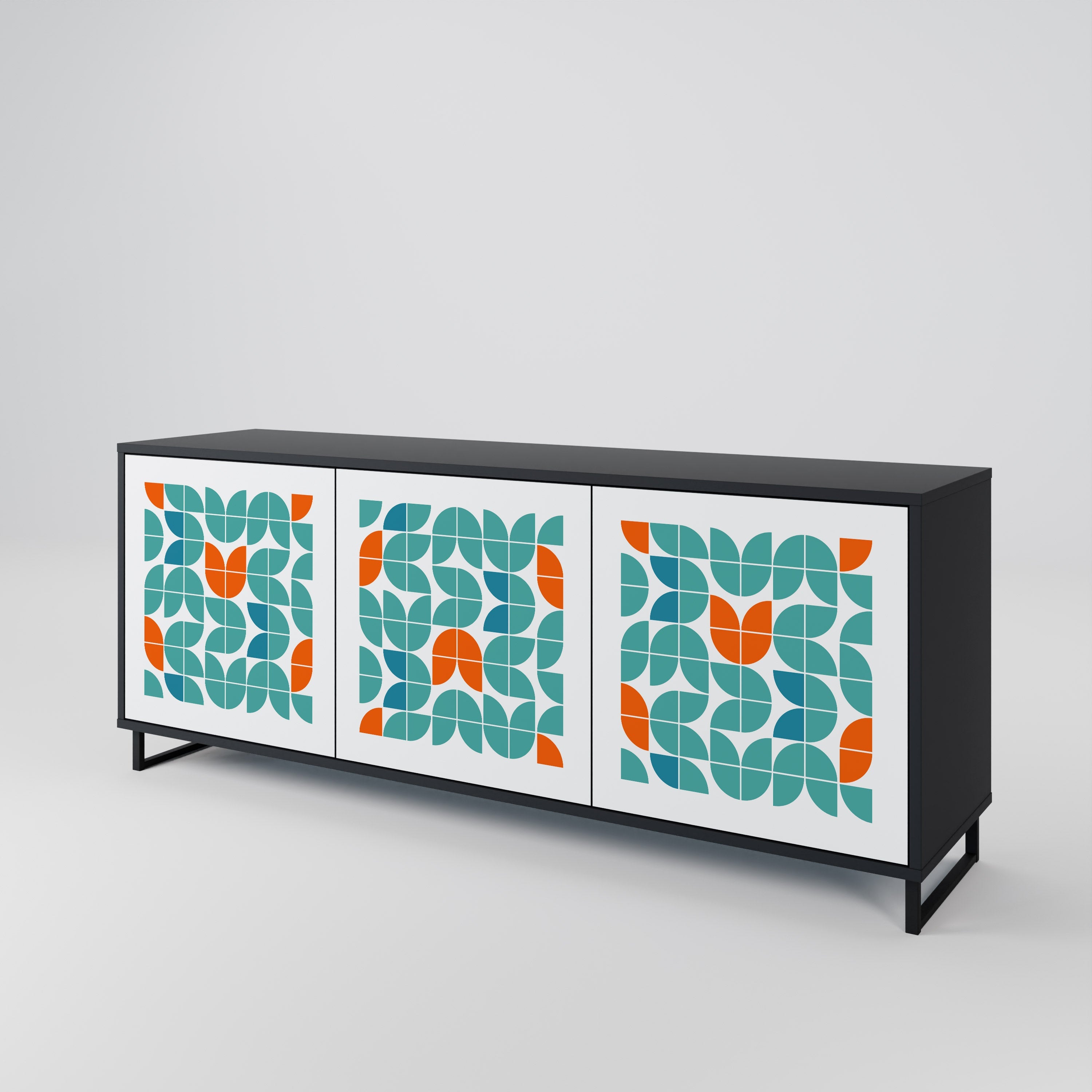 BE THE CHANGE 3-türiges Sideboard in Schwarz