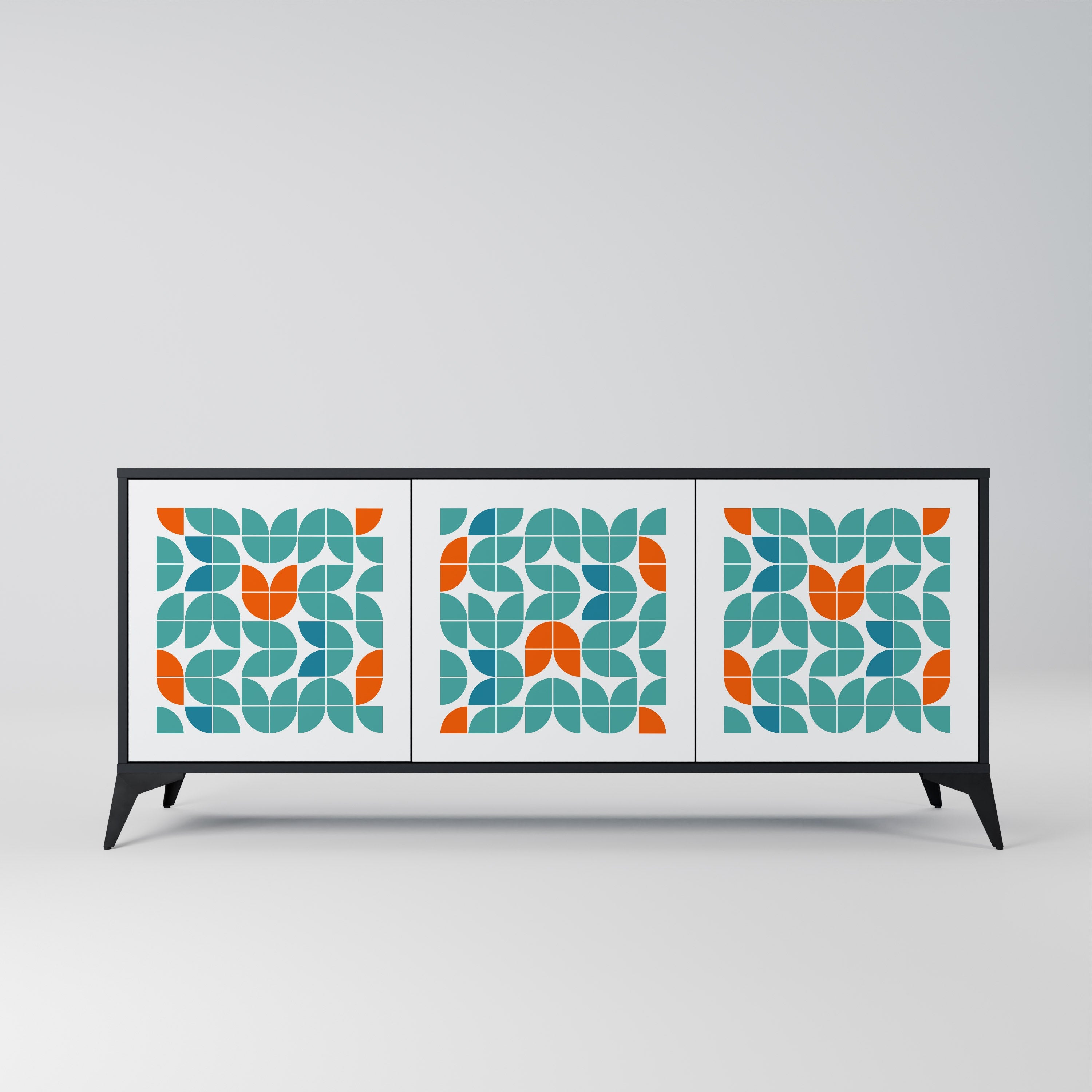 BE THE CHANGE 3-türiges Sideboard in Schwarz
