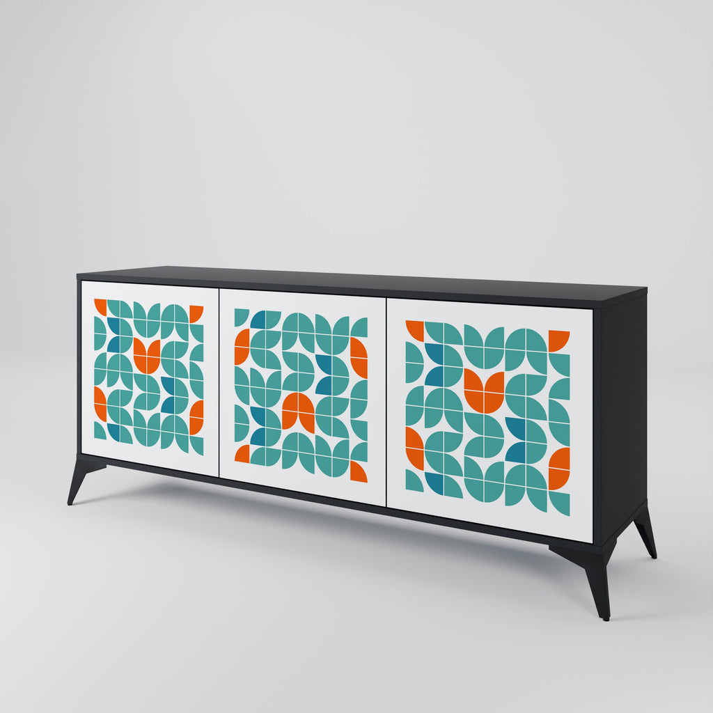 BE THE CHANGE 3-türiges Sideboard in Schwarz