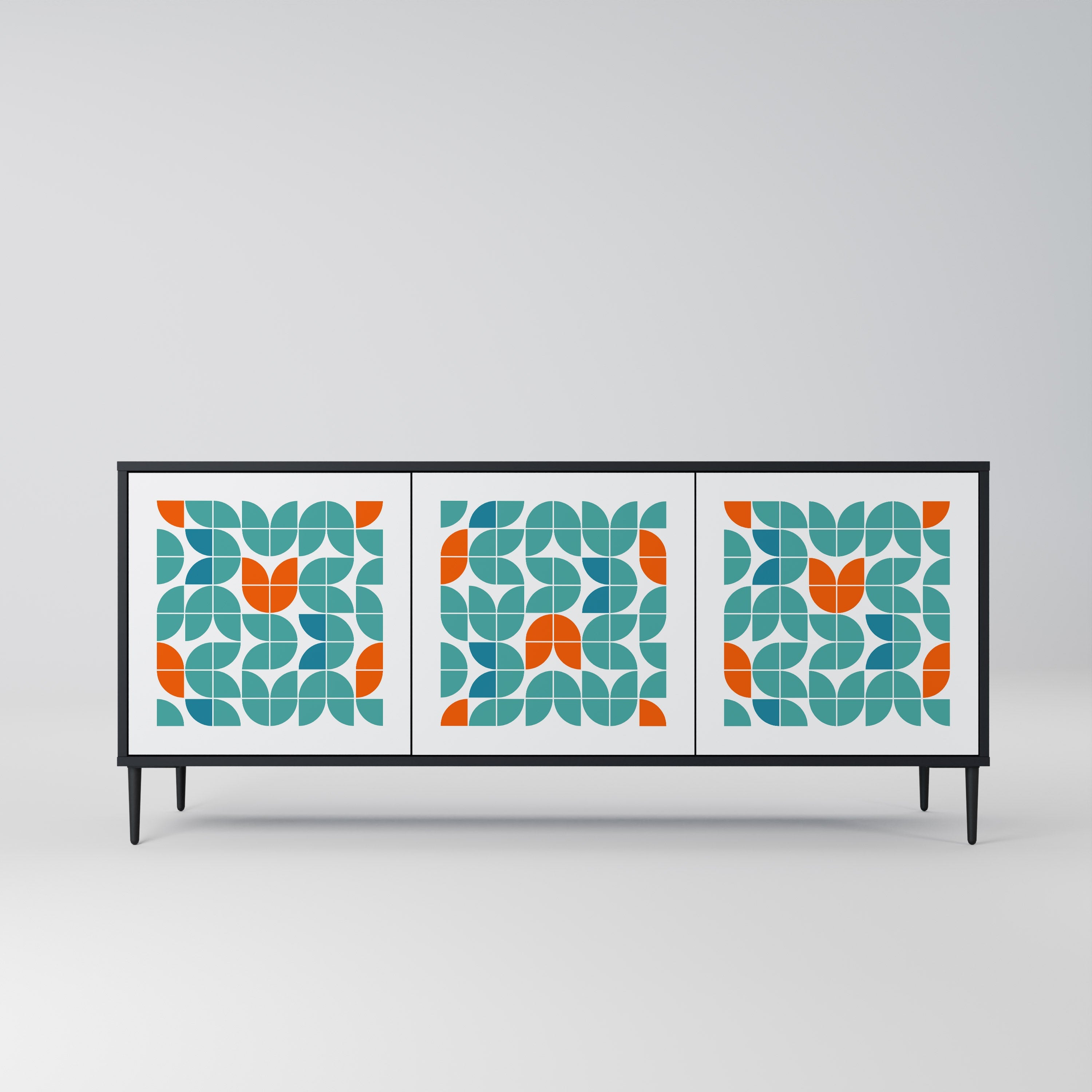 BE THE CHANGE 3-türiges Sideboard in Schwarz