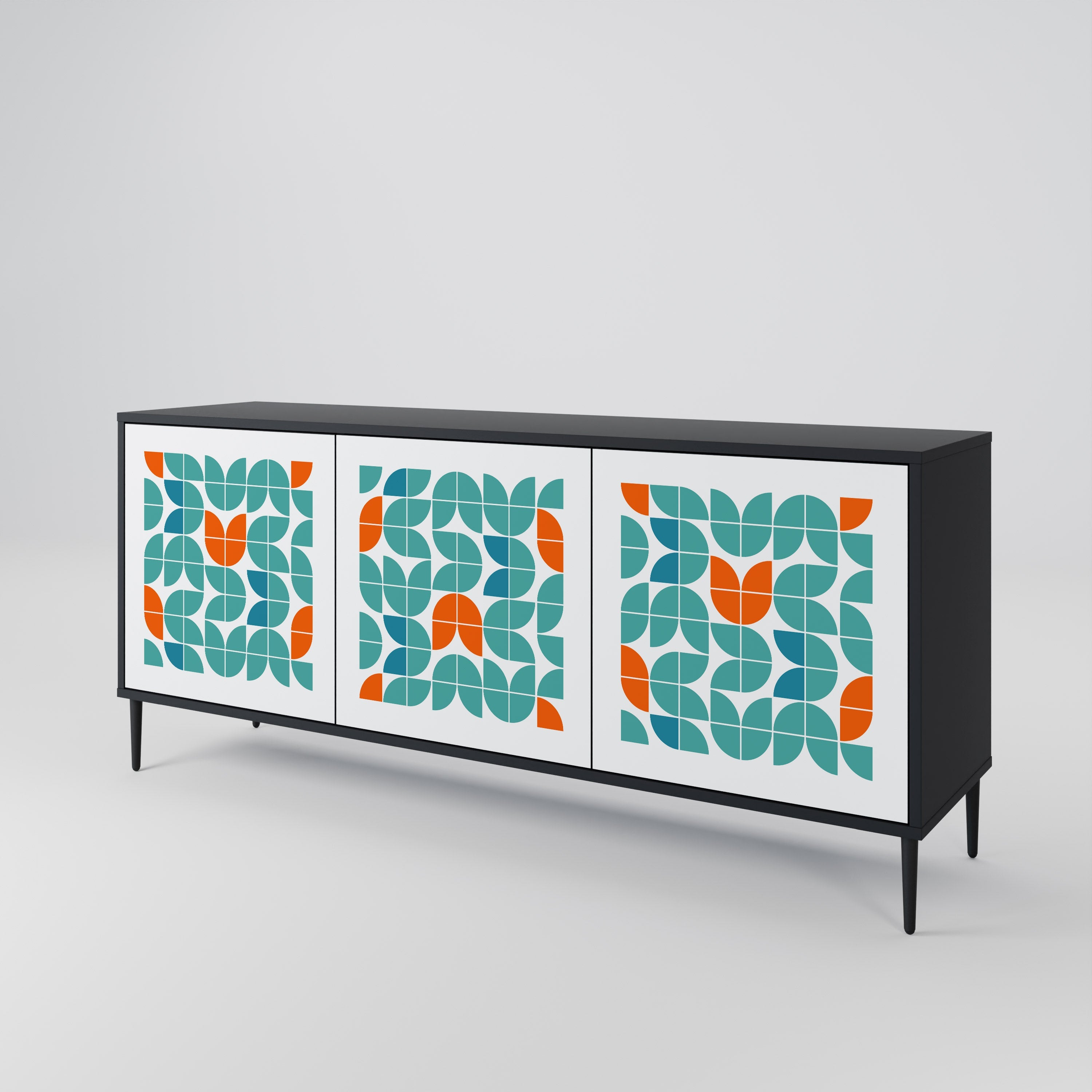 BE THE CHANGE 3-türiges Sideboard in Schwarz