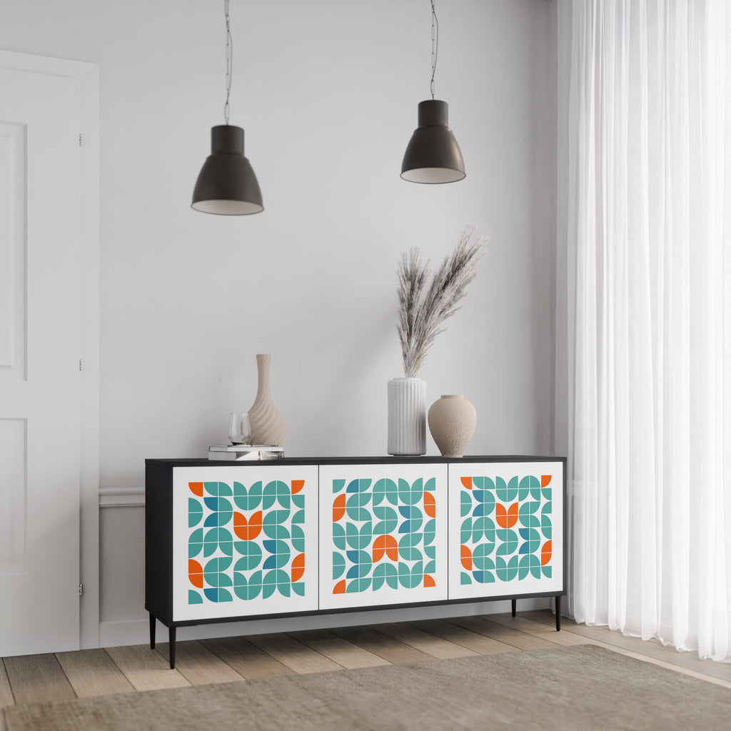 BE THE CHANGE 3-türiges Sideboard in Schwarz