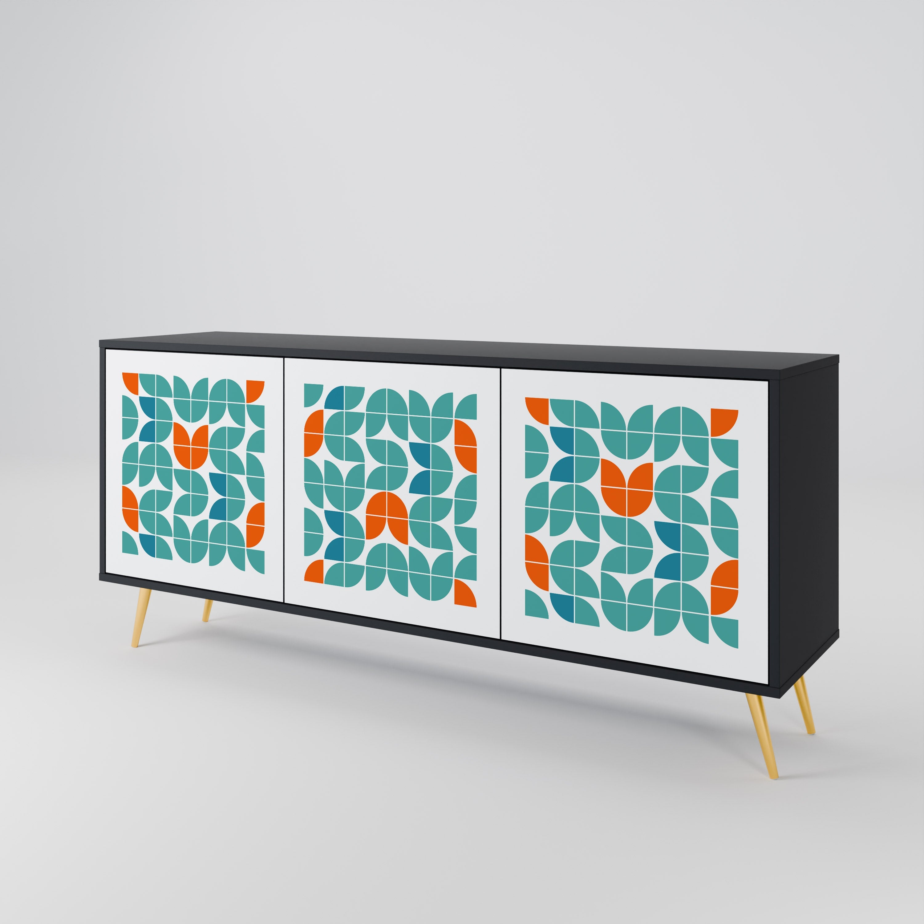 BE THE CHANGE 3-türiges Sideboard in Schwarz