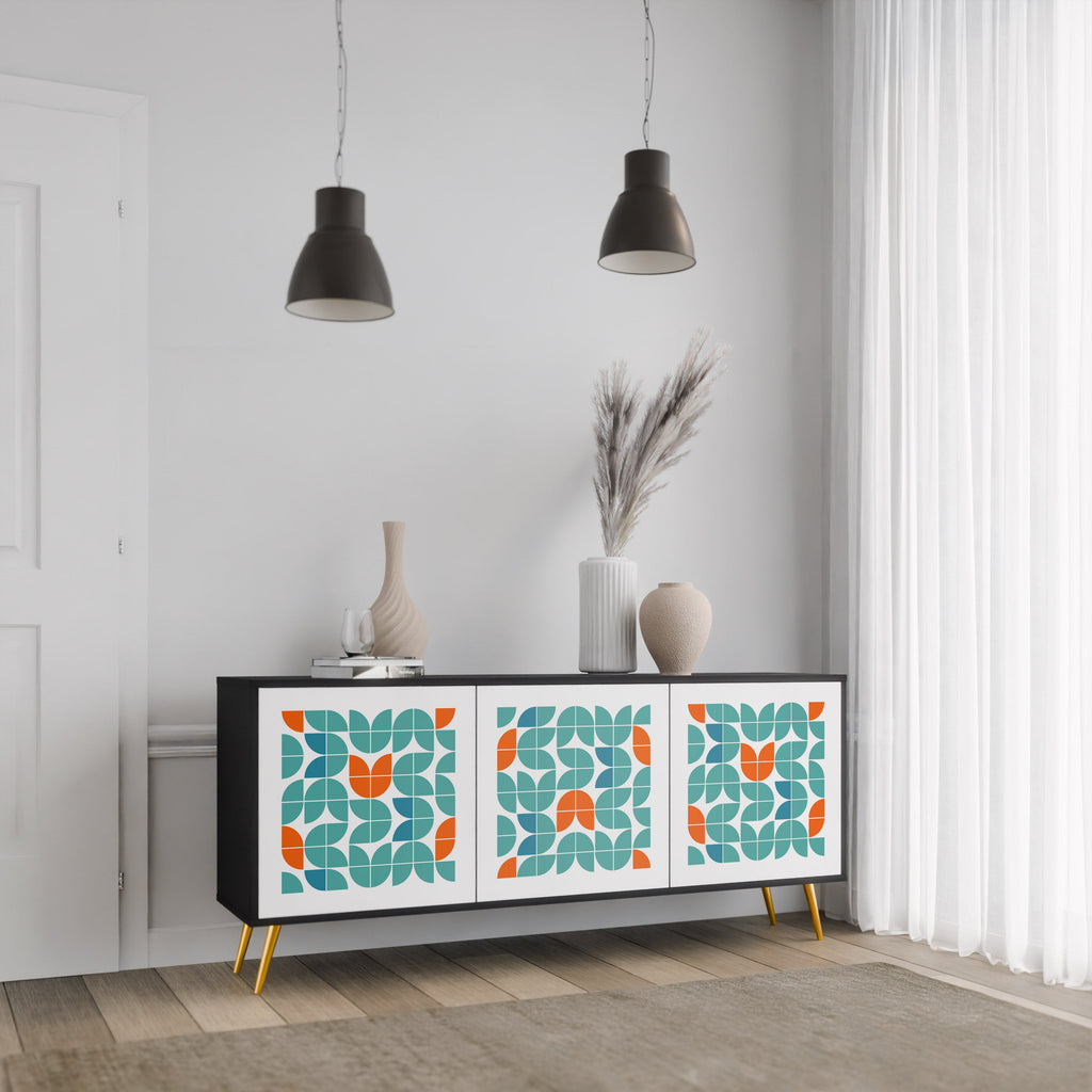 BE THE CHANGE 3-türiges Sideboard in Schwarz