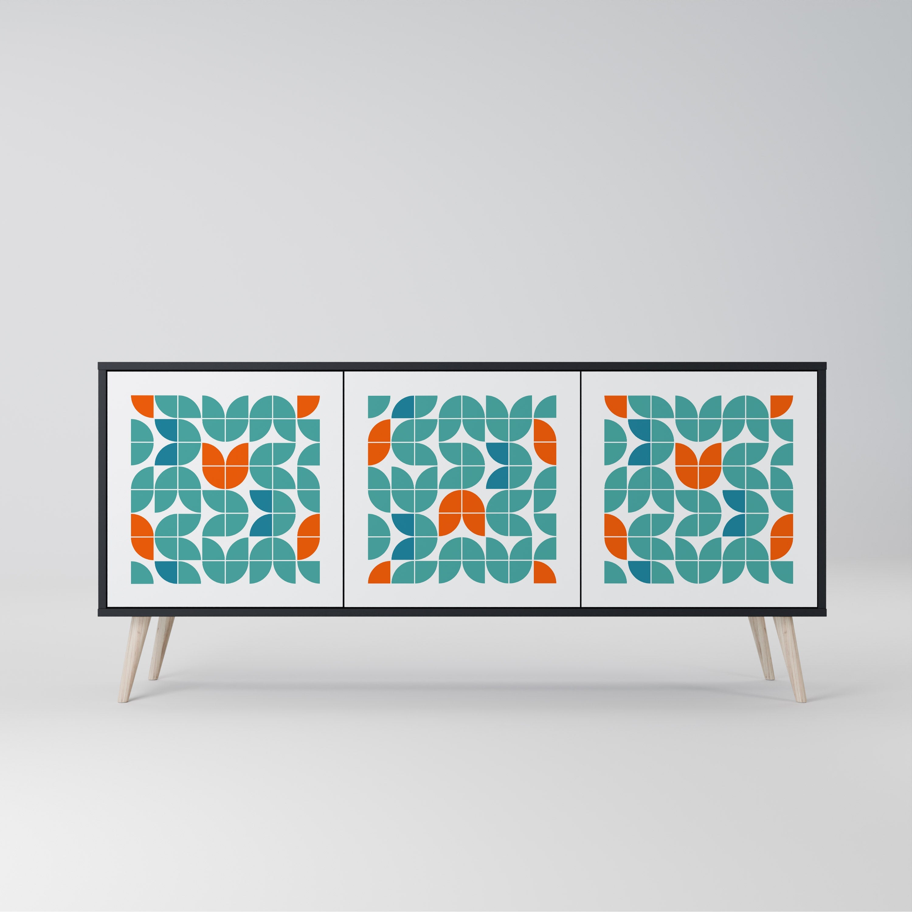 BE THE CHANGE 3-türiges Sideboard in Schwarz