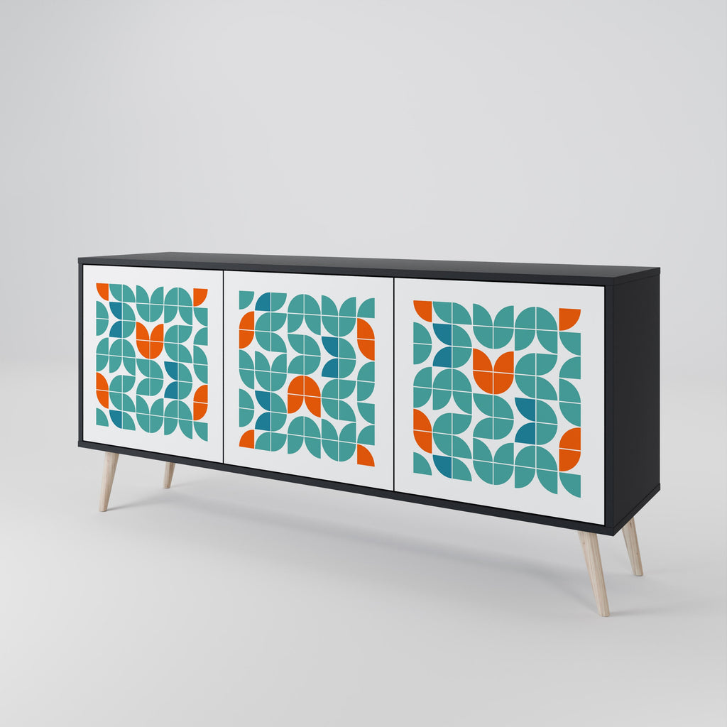 BE THE CHANGE 3-türiges Sideboard in Schwarz
