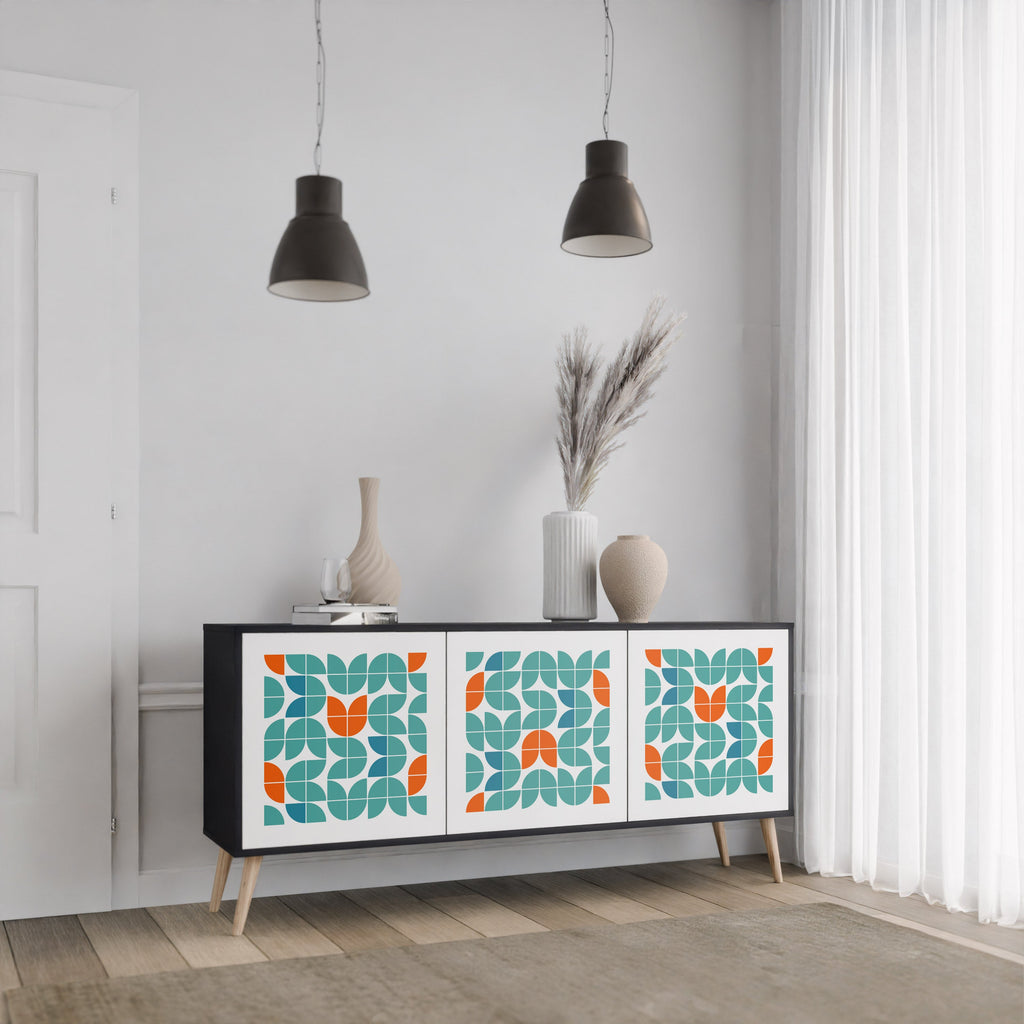 BE THE CHANGE 3-türiges Sideboard in Schwarz