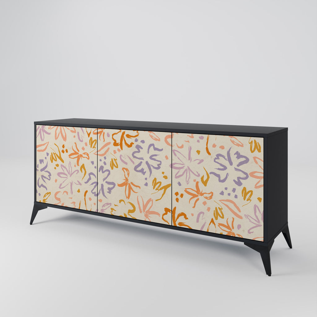SPRING WHIMSY Sideboard mit 3 Türen in Schwarz