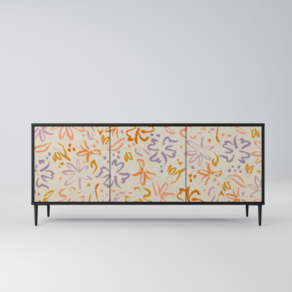 SPRING WHIMSY Sideboard mit 3 Türen in Schwarz