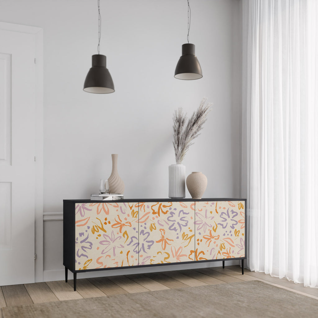 SPRING WHIMSY Sideboard mit 3 Türen in Schwarz