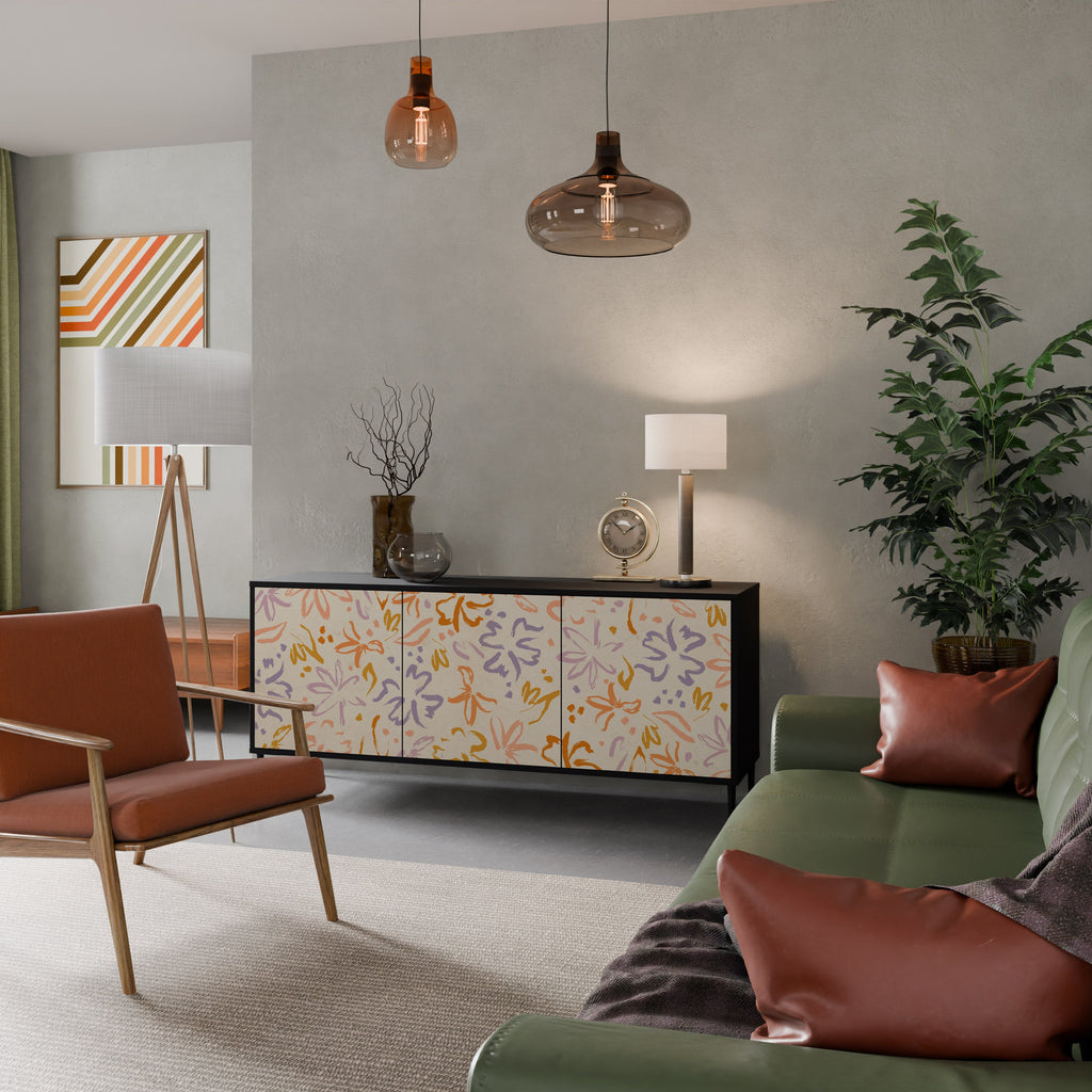 SPRING WHIMSY Sideboard mit 3 Türen in Schwarz