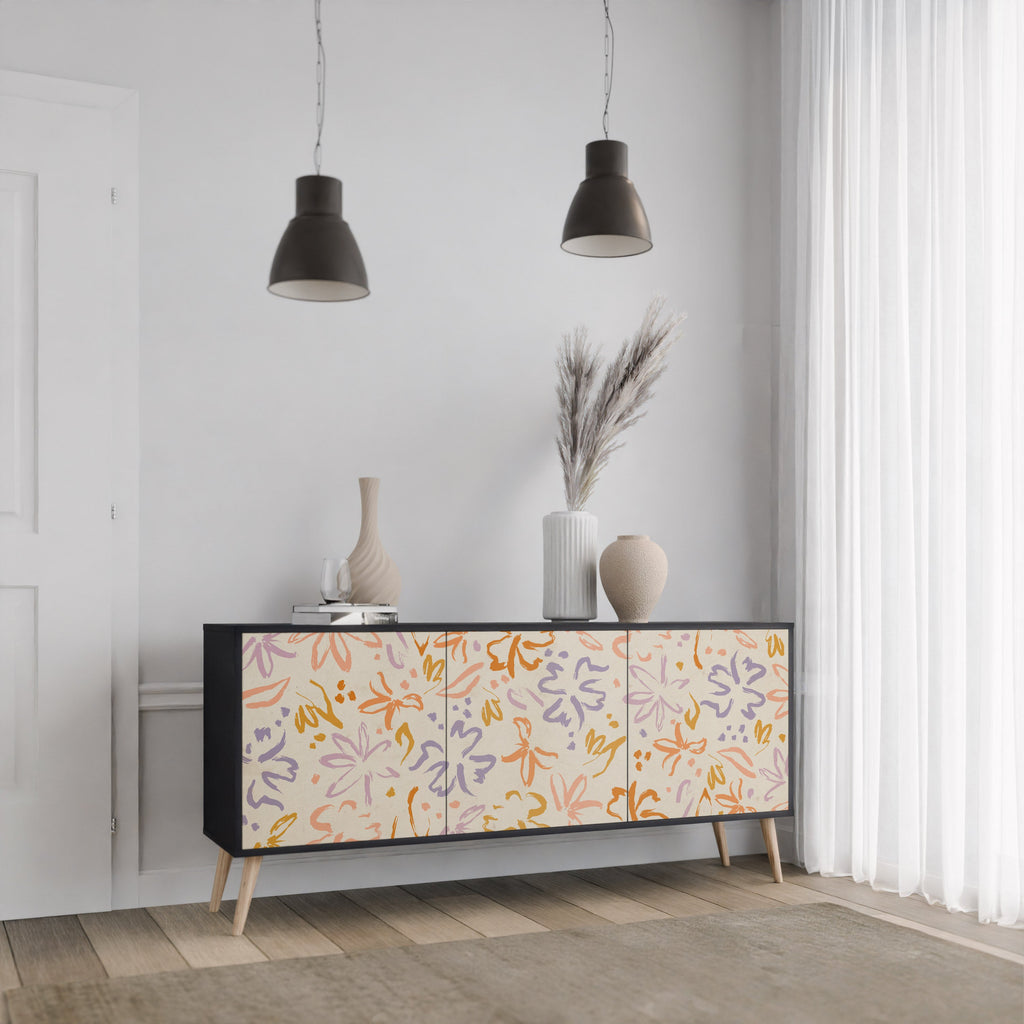 SPRING WHIMSY Sideboard mit 3 Türen in Schwarz