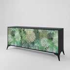 SUCCULENT CLUSTER 3-Door Sideboard in Black Finish