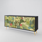 SUCCULENTS KALEIDOSCOPE 3-Door Sideboard in Black Finish