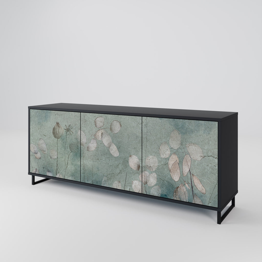 NIGHT LADY 3-türiges Sideboard in Schwarz