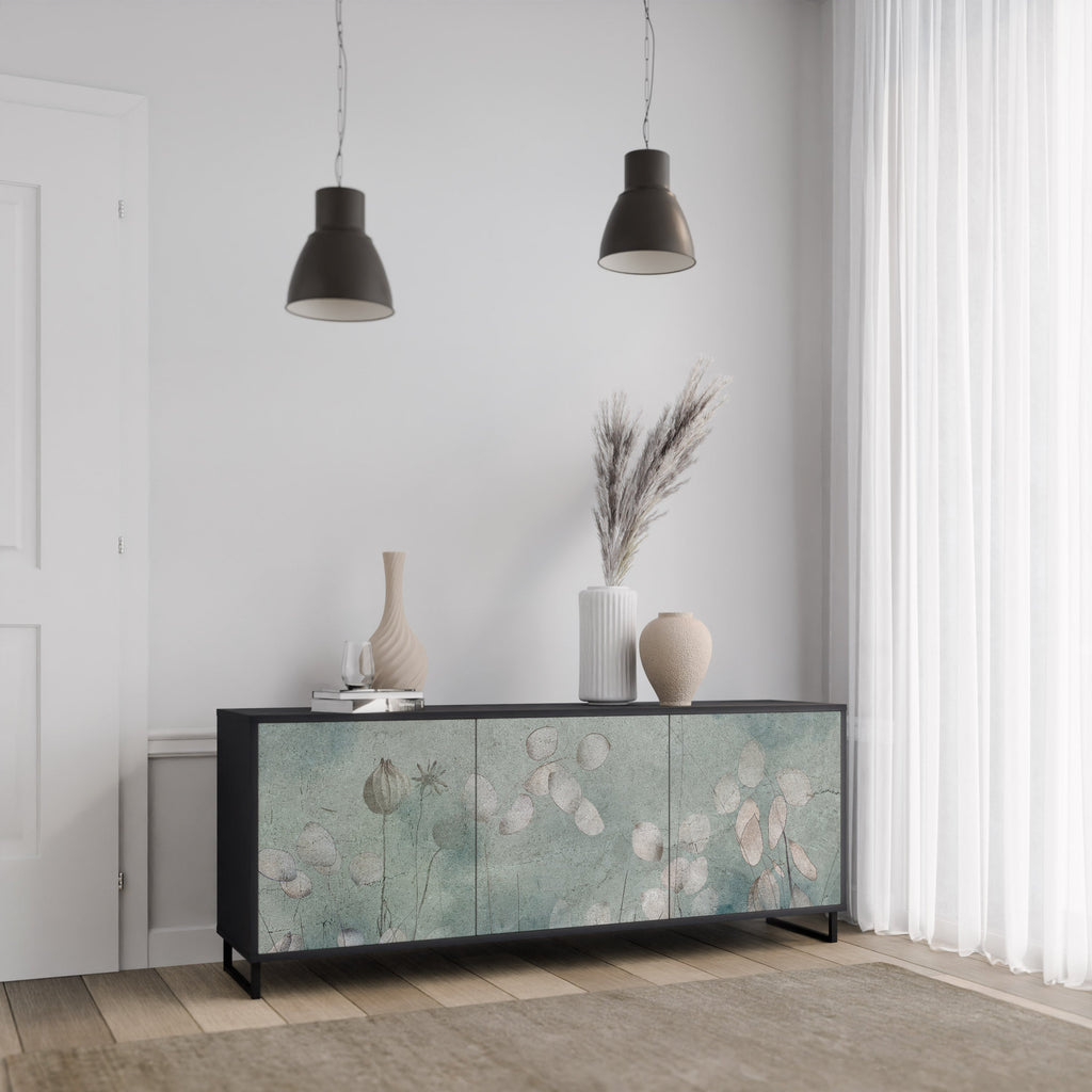 NIGHT LADY 3-türiges Sideboard in Schwarz