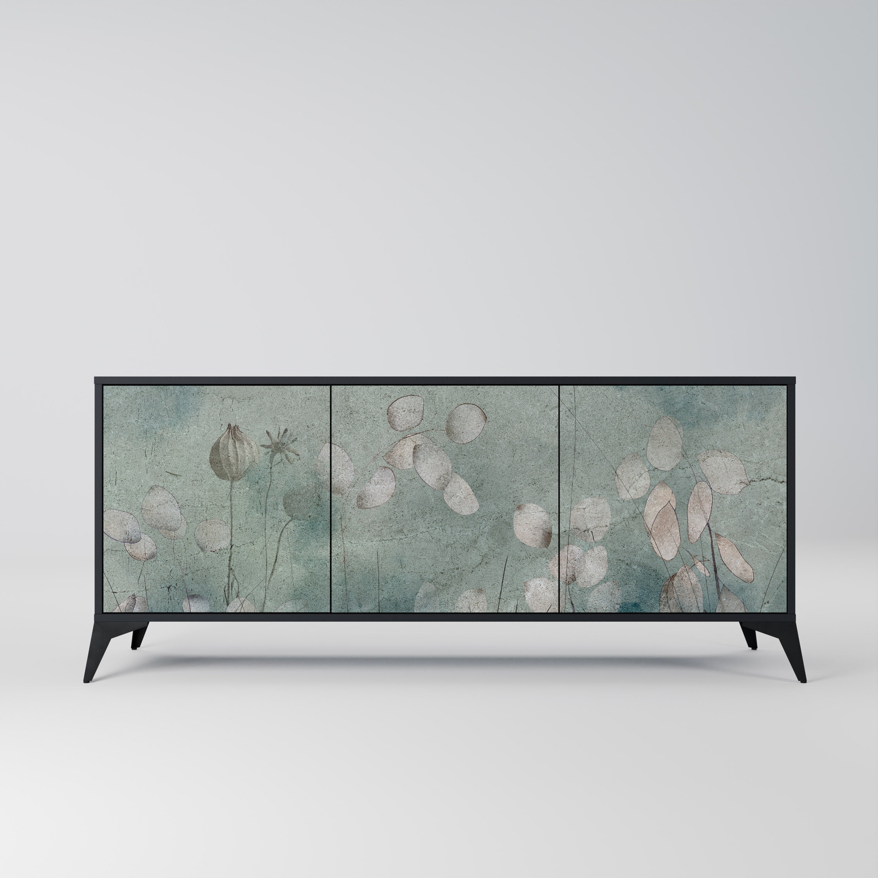 NIGHT LADY 3-türiges Sideboard in Schwarz