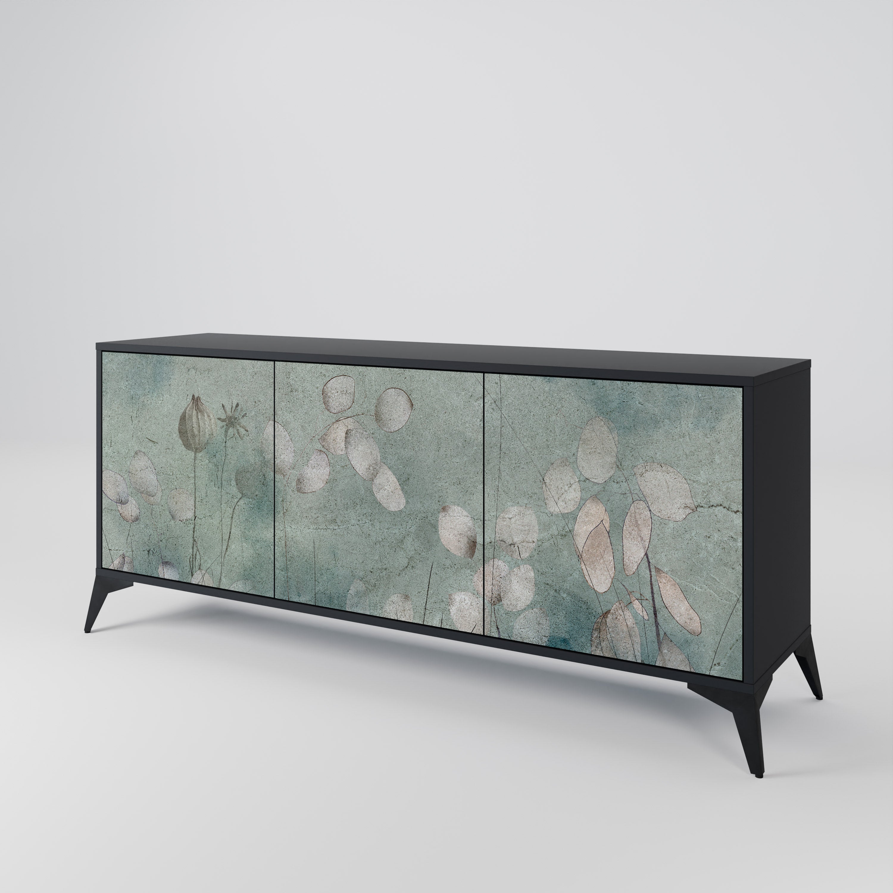 NIGHT LADY 3-türiges Sideboard in Schwarz