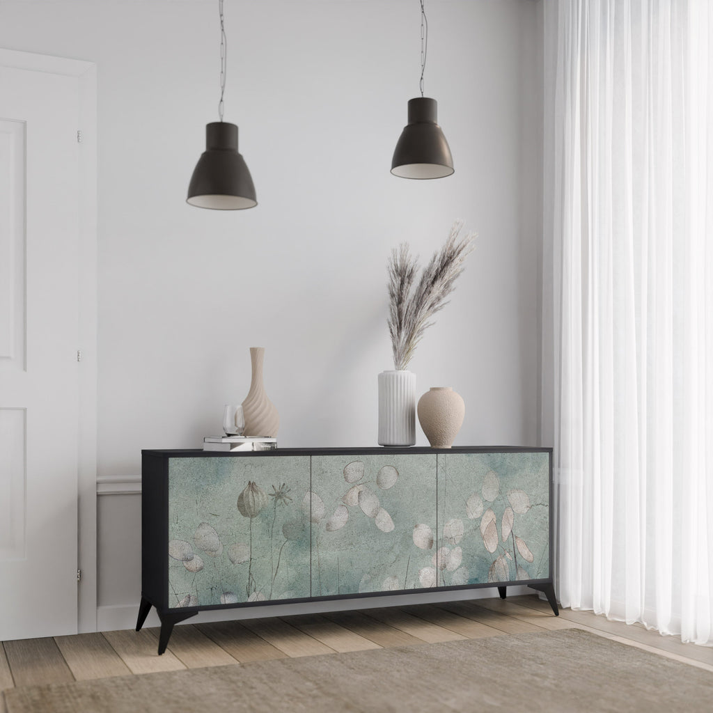 NIGHT LADY 3-türiges Sideboard in Schwarz