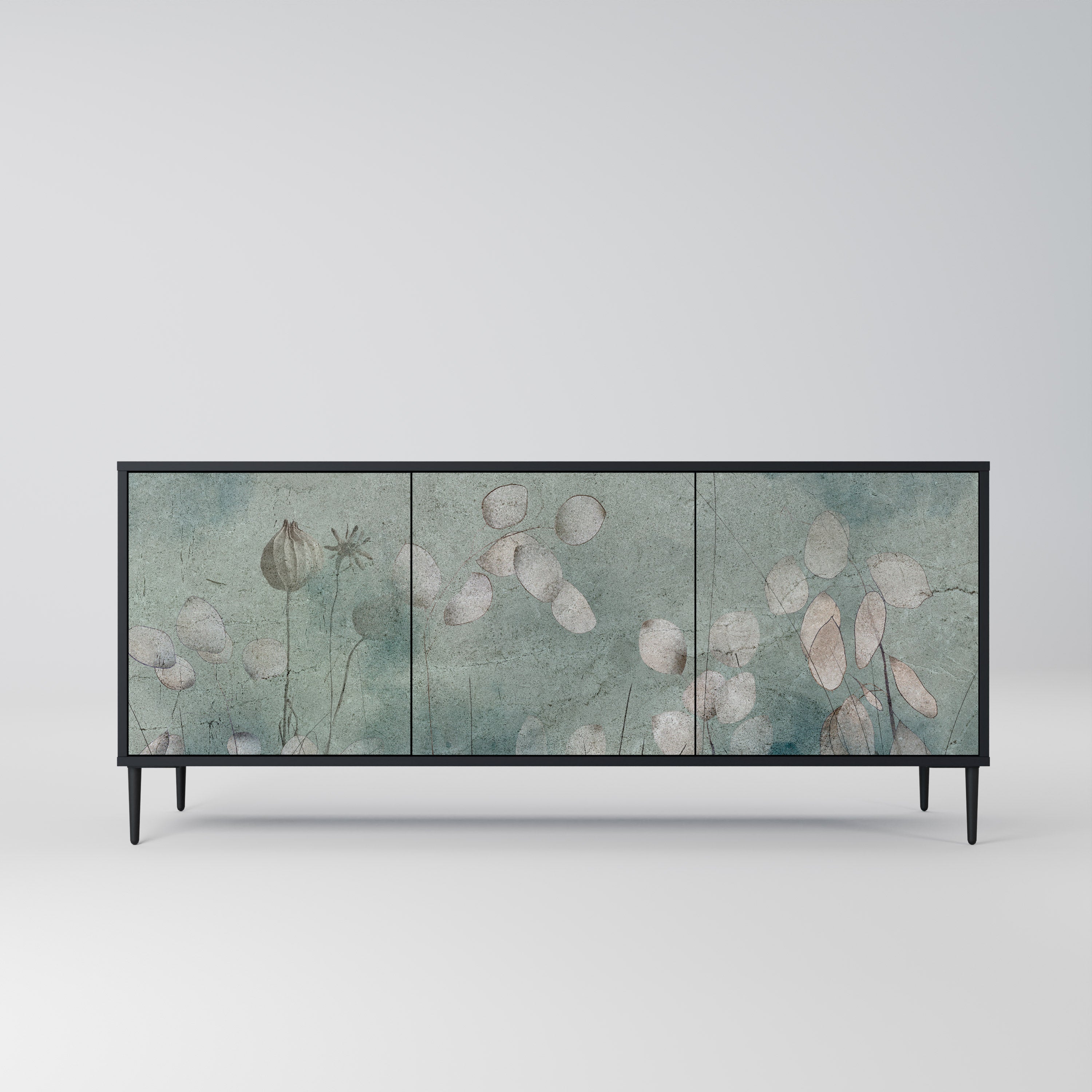 NIGHT LADY 3-türiges Sideboard in Schwarz