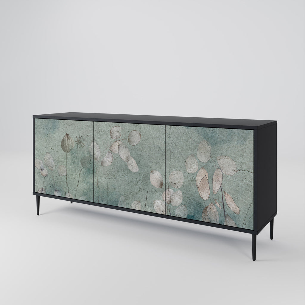 NIGHT LADY 3-türiges Sideboard in Schwarz