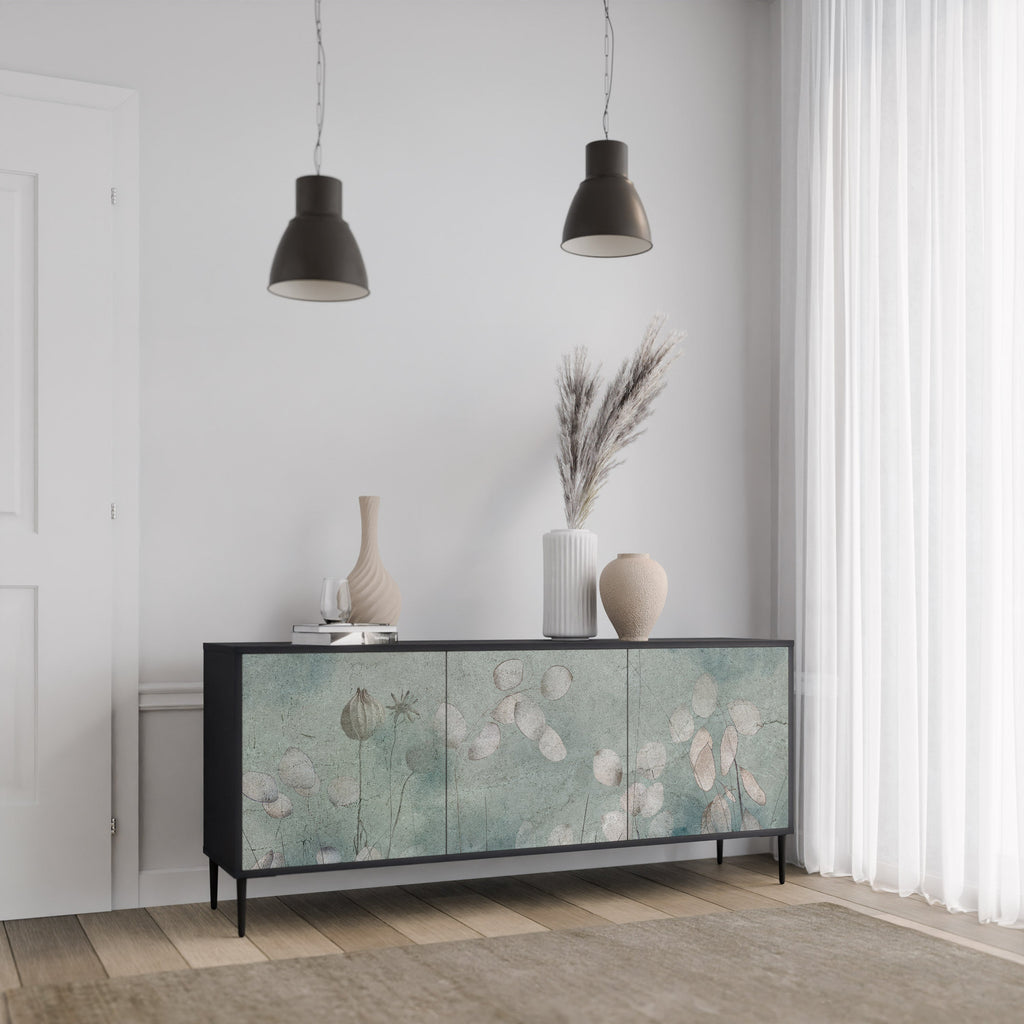 NIGHT LADY 3-türiges Sideboard in Schwarz