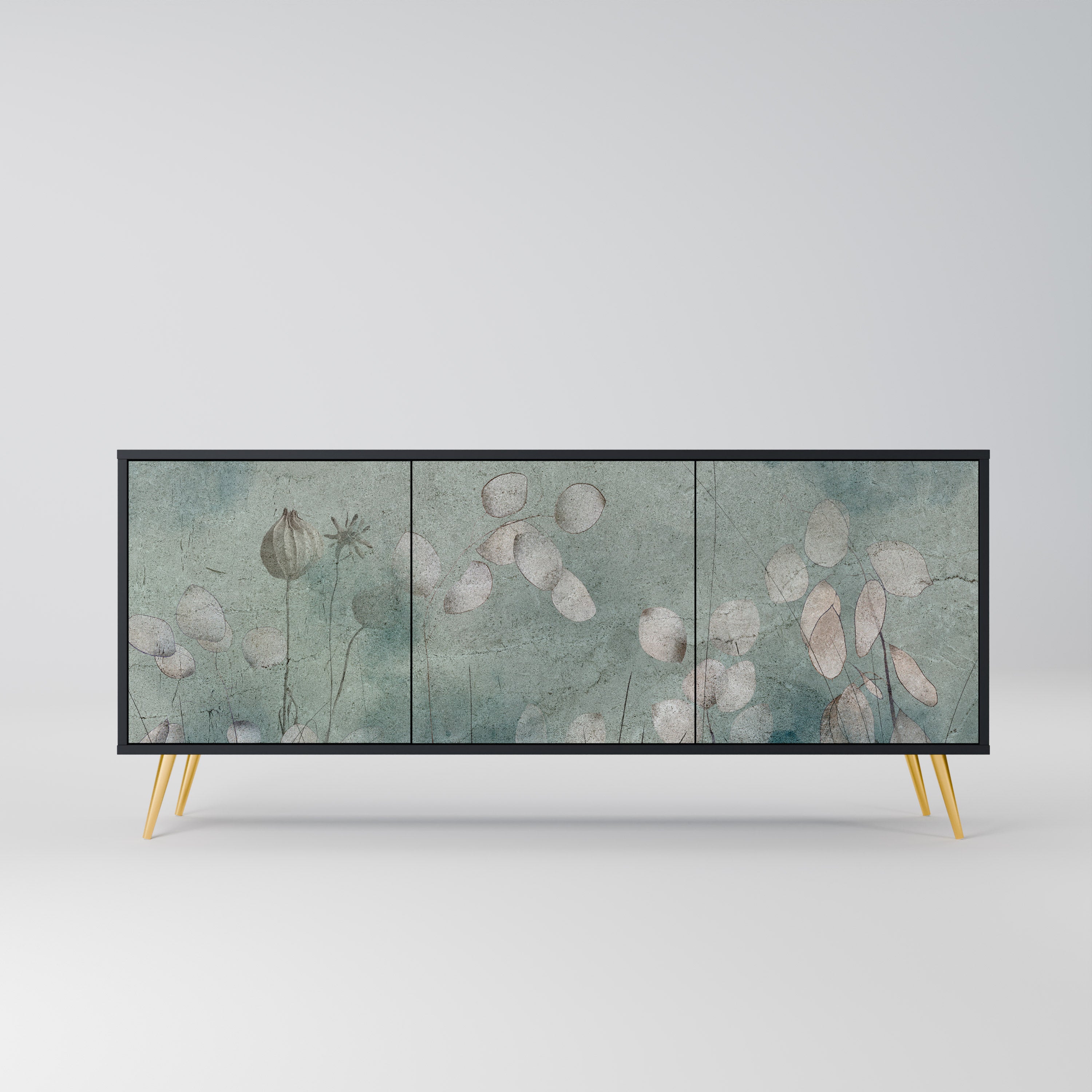 NIGHT LADY 3-türiges Sideboard in Schwarz