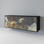 GENTLE POWER 3-Door Sideboard in Black Finish