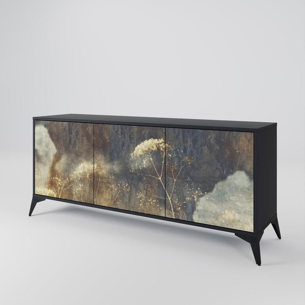 GENTLE POWER 3-türiges Sideboard in Schwarz