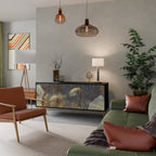 GENTLE POWER 3-Door Sideboard in Black Finish