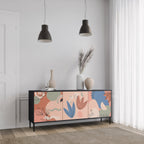 PASTEL DESTINY 3-Door Sideboard in Black Finish