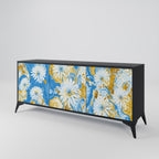 DAISY LUXE 3-Door Sideboard in Black Finish