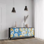 DAISY LUXE 3-Door Sideboard in Black Finish