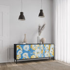 DAISY LUXE 3-Door Sideboard in Black Finish