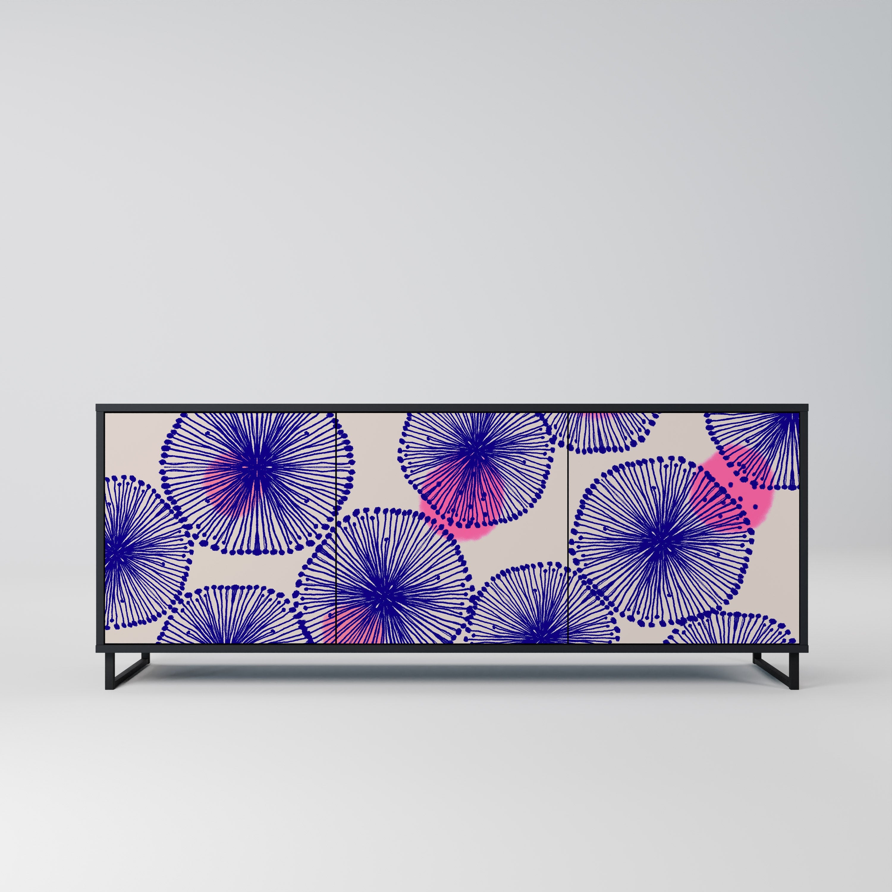 MAGIC NATURE 3-türiges Sideboard in Schwarz