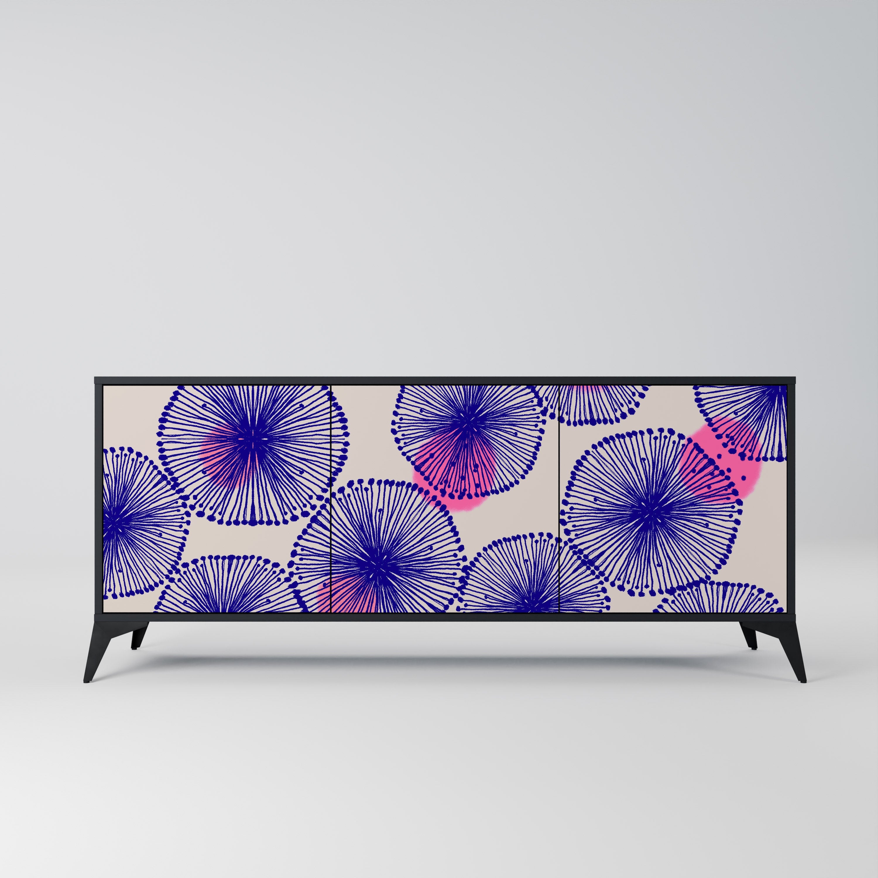 MAGIC NATURE 3-türiges Sideboard in Schwarz