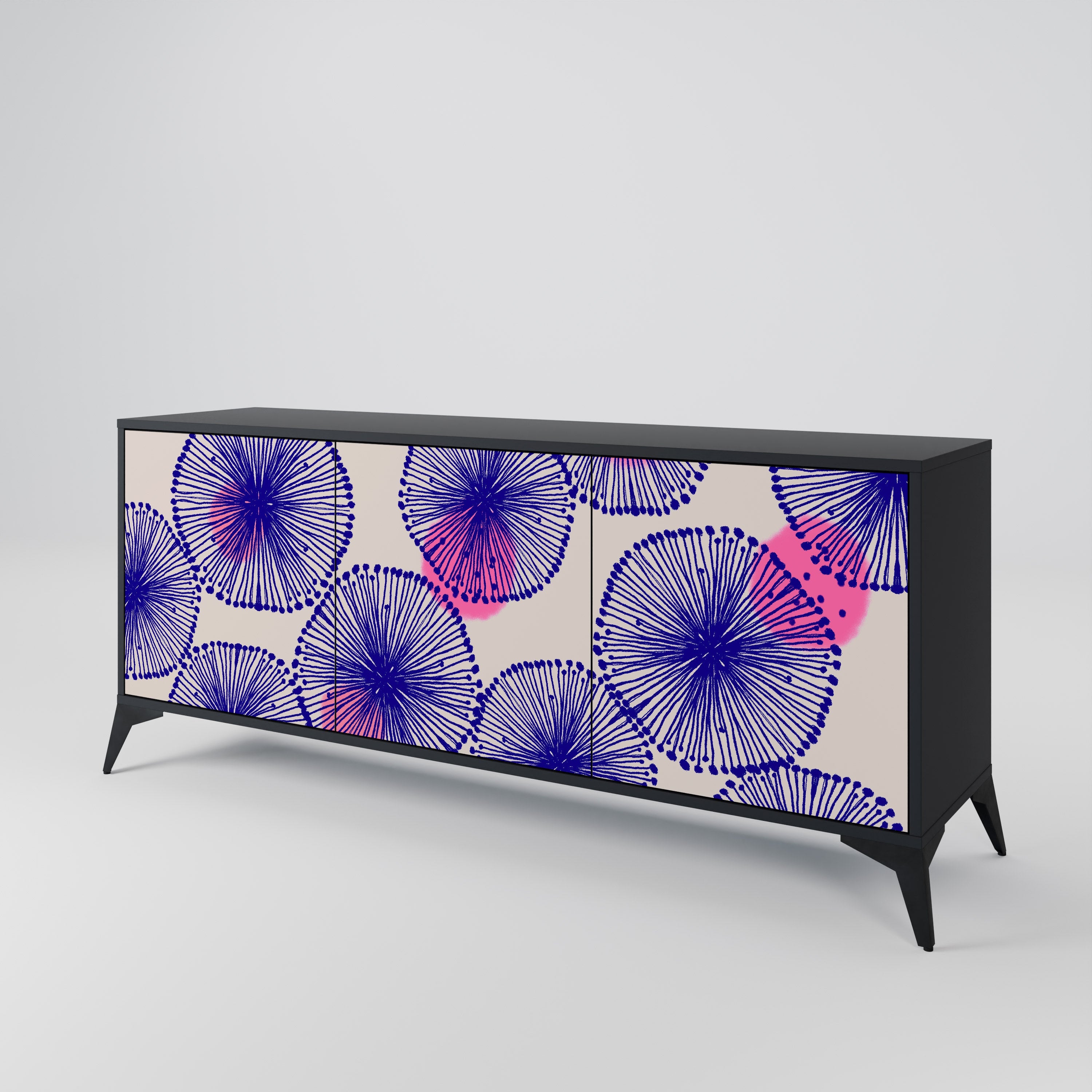 MAGIC NATURE 3-türiges Sideboard in Schwarz