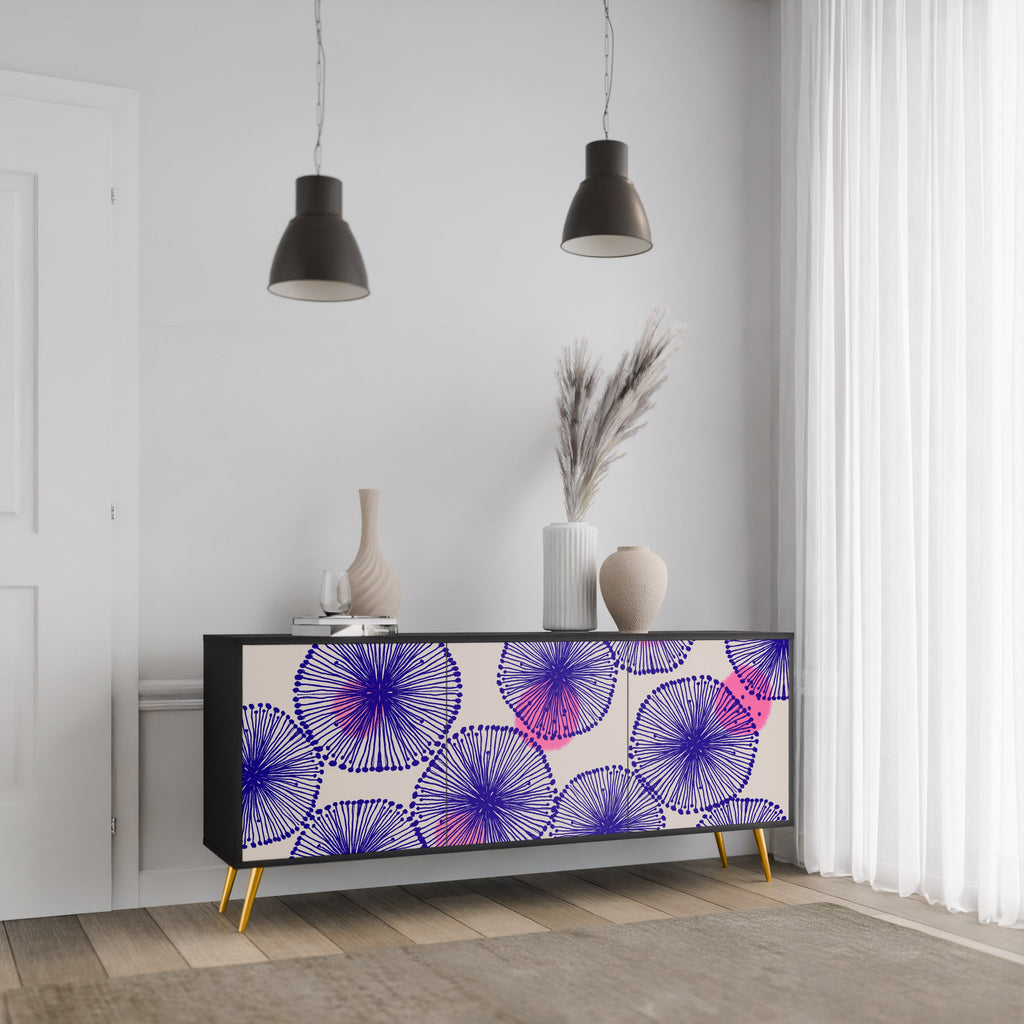 MAGIC NATURE 3-türiges Sideboard in Schwarz