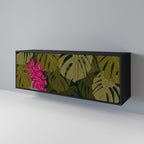 TROPICAL BEAUTY 3-Door Sideboard in Black Finish