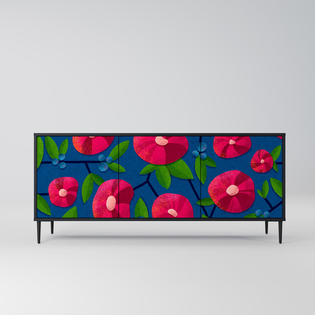 SPRING THOUGHTS 3-türiges Sideboard in schwarzem Finish