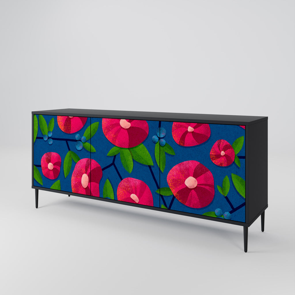 SPRING THOUGHTS 3-türiges Sideboard in schwarzem Finish