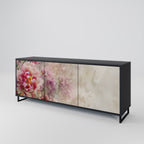 PEONY WHISPER 3-Door Sideboard in Black Finish