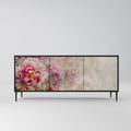 PEONY WHISPER 3-Door Sideboard in Black Finish