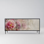 PEONY WHISPER 3-Door Sideboard in Black Finish