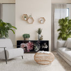 PURE BLOSSOM 3-Door Sideboard in Black Finish