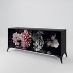 PURE BLOSSOM 3-Door Sideboard in Black Finish