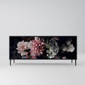 PURE BLOSSOM 3-Door Sideboard in Black Finish