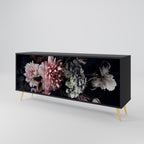 PURE BLOSSOM 3-Door Sideboard in Black Finish